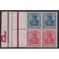 ALEMANIA 1921 ESTAMPILLAS SE-TENANT ZUSAMMENDRUCKE NUEVAS CON GOMA DE GRAN CALIDAD/MINT MICHEL RL5.1+ RL7.1 + S19 RARA PIEZA 133 EUROS